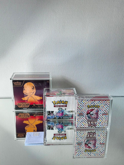 Acryl Case für Pokemon 36 Booster Box Display DE/EN - Magnetisch verschließbar